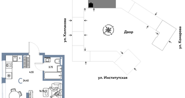 Студия, 24&nbsp;м²