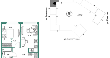 Студия, 40&nbsp;м²