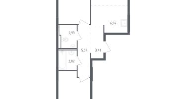 Студия, 58&nbsp;м²