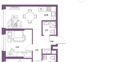 3-к. квартира, 76 м²