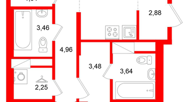 3-к. квартира, 82&nbsp;м²