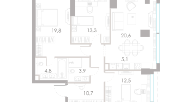 4-к. квартира, 90&nbsp;м²