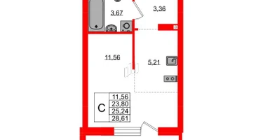 Студия, 25&nbsp;м²