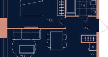 2-к. квартира, 41&nbsp;м²