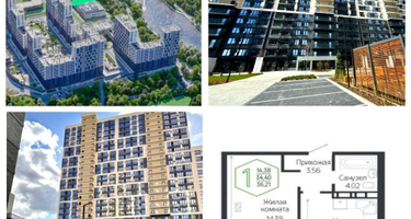 1-к. квартира, 38&nbsp;м²