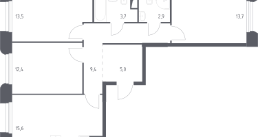 3-к. квартира, 75&nbsp;м²