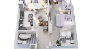 1-к. квартира, 65&nbsp;м²