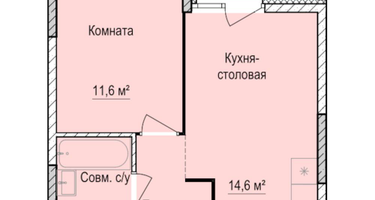 1-к. квартира, 35&nbsp;м²