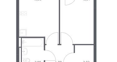 1-к. квартира, 33&nbsp;м²