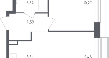 Студия, 34&nbsp;м²