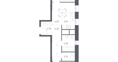Студия, 46&nbsp;м²
