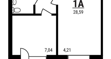 1-к. квартира, 28&nbsp;м²