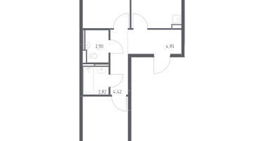 2-к. квартира, 57&nbsp;м²