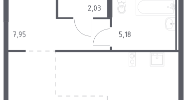Студия, 37&nbsp;м²