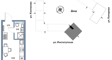 Студия, 22&nbsp;м²