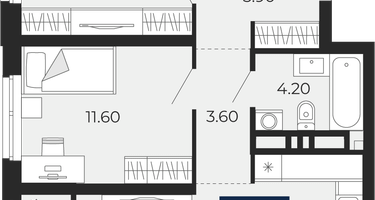 2-к. квартира, 66 м²