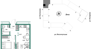 Студия, 35&nbsp;м²