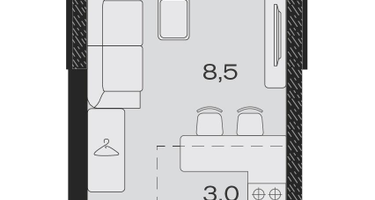 Студия, 17 м²