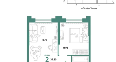 2-к. квартира, 39&nbsp;м²