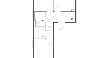2-к. квартира, 56&nbsp;м²
