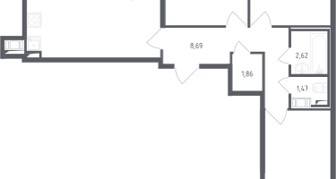 3-к. квартира, 62&nbsp;м²