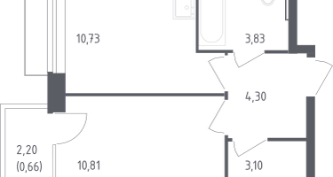 1-к. квартира, 33&nbsp;м²