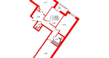 3-к. квартира, 73&nbsp;м²