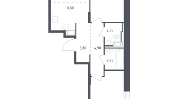 Студия, 59&nbsp;м²