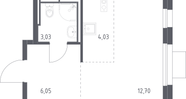 Студия, 25&nbsp;м²
