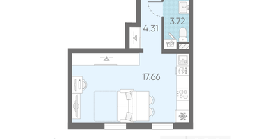 Студия, 25 м²