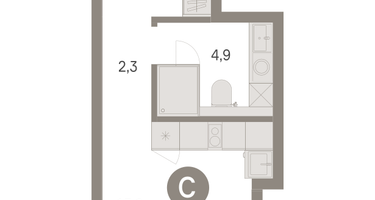 Студия, 29&nbsp;м²