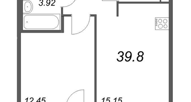 Студия, 39&nbsp;м²