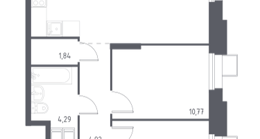 2-к. квартира, 57&nbsp;м²