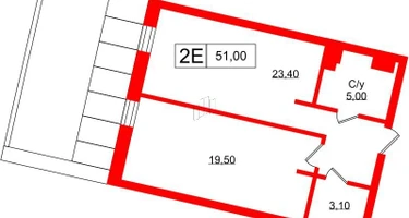 1-к. квартира, 59&nbsp;м²