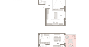 2-к. квартира, 136 м²
