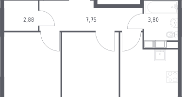 2-к. квартира, 49&nbsp;м²