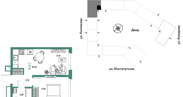 Студия, 36&nbsp;м²