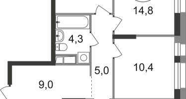 3-к. квартира, 77&nbsp;м²