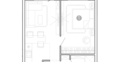 1-к. квартира, 42&nbsp;м²