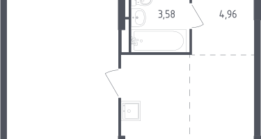 Студия, 43&nbsp;м²