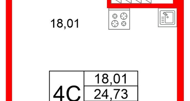 Студия, 24&nbsp;м²