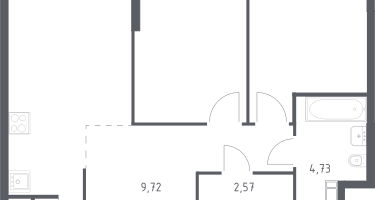 2-к. квартира, 56&nbsp;м²