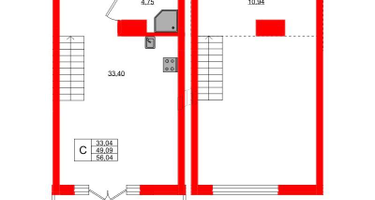 Студия, 56&nbsp;м²