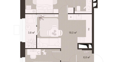 2-к. квартира, 63 м²