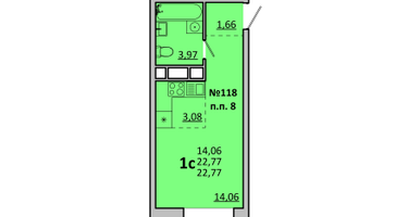 Студия, 22&nbsp;м²