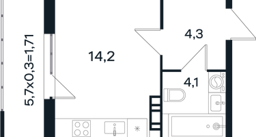 Студия, 24&nbsp;м²