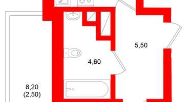 1-к. квартира, 47 м²