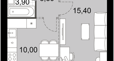 1-к. квартира, 33 м²