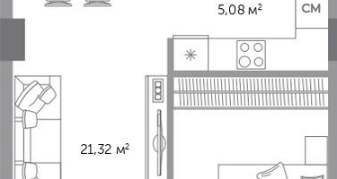 2-к. квартира, 53&nbsp;м²