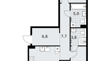 2-к. квартира, 79&nbsp;м²